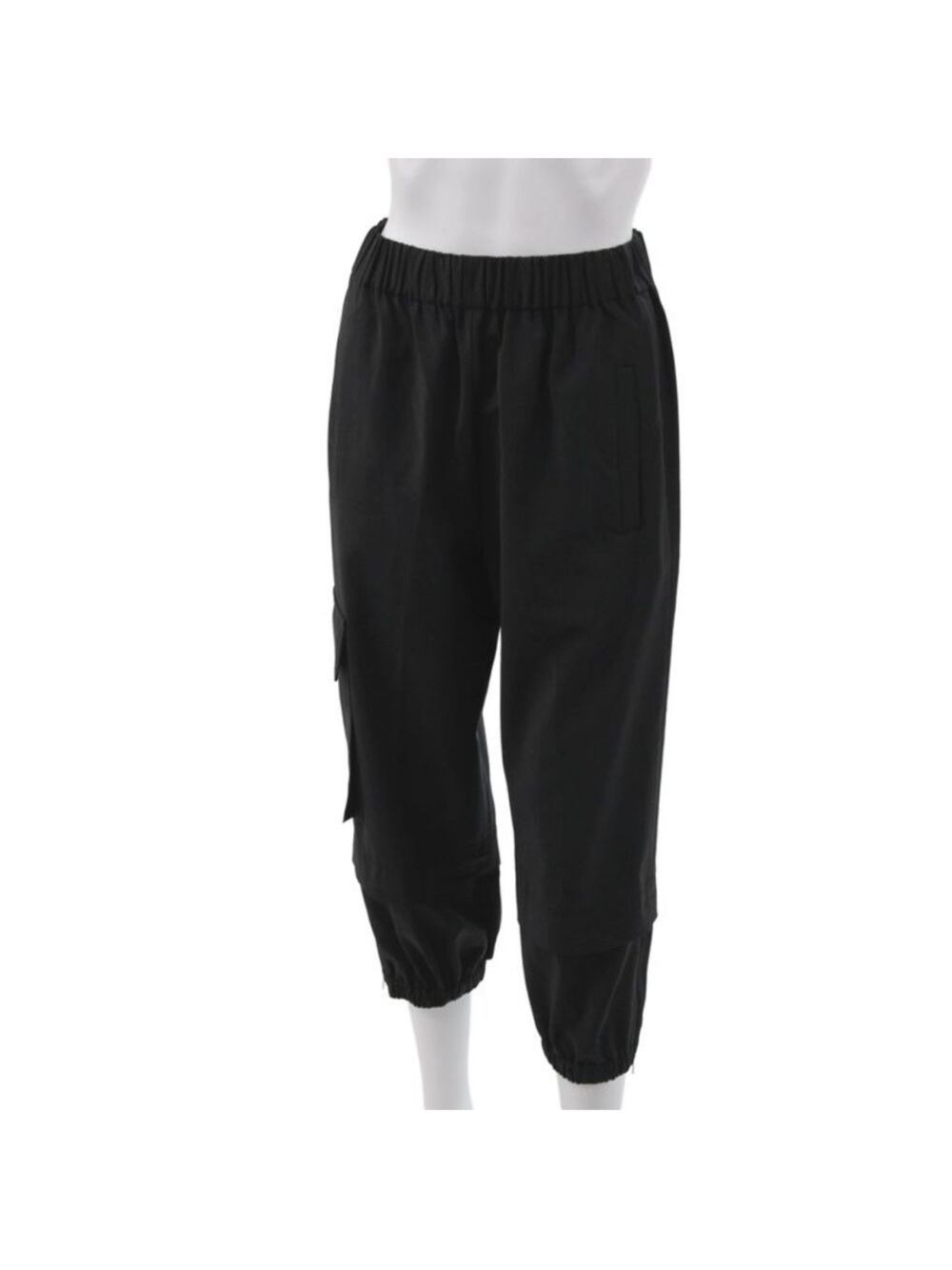 Tibi Womens Cargo Pants Black Pull On Size XS